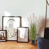 Nettenevime Yapay Çiçek Saksılı Salon Bitkisi Beyaz Püskül Grass Panpas thumbnail 4