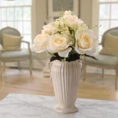 Nettenevime Yapay Çiçek Büyük Demet 6 Kafalı Gül Demeti Ve Cipsolu KREM thumbnail 7