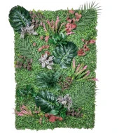 Nettenevime Yapay Çiçek Duvar Kaplama 1M2 120*80 CM Panel Şimşir Dik Duvar Uygulama thumbnail 1