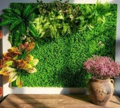 Nettenevime Yapay Çiçek Duvar Kaplama 1M2 120*80 CM Panel Şimşir Dik Duvar Uygulama thumbnail 4