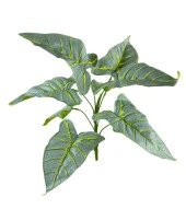 Nettenevime Yapay Çiçek Fil Kulağı Açık Yeşil Islak Doku Salon Bitkisi 35cm 9 Yapraklı thumbnail 1