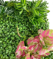 Nettenevime Yapay Çiçek Duvar Kaplama Panel Şimşir 40*60 5Demet Yeşil Bitki Dik Duvar Uygulama Çiçeği thumbnail 5