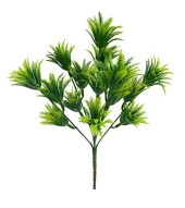 Nettenevime Yapay Çiçek Plastik Demet Yeşil Mini Sıkas Demeti Garnitür Aradal Dekoratif Yapay Bitki thumbnail 1