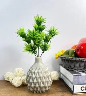 Nettenevime Yapay Çiçek Plastik Demet Yeşil Mini Sıkas Demeti Garnitür Aradal Dekoratif Yapay Bitki thumbnail 5