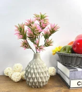 Nettenevime Yapay Çiçek Plastik Demet Pembe Mini Sıkas Demeti Garnitür Aradal Dekoratif Yapay Bitki thumbnail 4