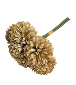 Nettenevime Yapay Çiçek Krizantem Kartopu Vizon Renk 7 Ayrı Tek Dal Demet thumbnail 3