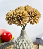 Nettenevime Yapay Çiçek Krizantem Kartopu Vizon Renk 7 Ayrı Tek Dal Demet thumbnail 1