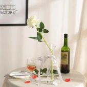 Nettenevime Yapay Çiçek Beyaz Gül 12 Adet Tek Dal 50cm thumbnail 4