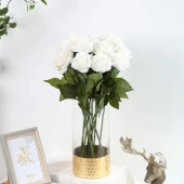 Nettenevime Yapay Çiçek Beyaz Gül 12 Adet Tek Dal 50cm thumbnail 5