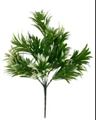 Yapay Çiçek Yeşil Beyaz Renk Podocarpus Demeti 7dal 48 Çiçek Garnitür Aradal Dekoratif Yapay Bitki - 1