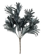 Nettenevime Yapay Çiçek Gümüş Renk Podocarpus Demeti 5 dal Garnitür Aradal Dekoratif Yapay Bitki thumbnail 2