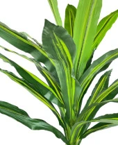 Nettenevime Yapay Çiçek Kılıç Yukka Ağacı 115cm Salon Bitkisi Siyah Gold Galvaniz Vazoda - 5