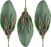 Nettenevime 3lü Set Yapay Çiçek Orkide Yaprağı Doğal Görünüm thumbnail 7