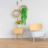 Nettenevime Yapay Çiçek Sarkan Bambu 60cm 5Dallı ty123 Yapay Sarmaşık Yeşil - 4