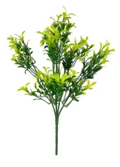 Nettenevime Yapay Çiçek Küçük Yapraklı Şimşir Yeşil Demeti 5dal Garnitür Aradal Dekoratif Yapay Bitki thumbnail 2