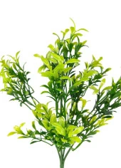 Nettenevime Yapay Çiçek Küçük Yapraklı Şimşir Yeşil Demeti 5dal Garnitür Aradal Dekoratif Yapay Bitki thumbnail 4