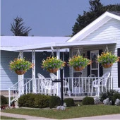 Nettenevime Yapay Çiçek Sarkaç Askılı Makreme Sepette Karışık  Renkli Mineli Şimşir Yeşillik Çiçek Sepeti thumbnail 4