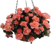 Nettenevime Yapay Çiçek Sarkaç Askılı Makreme Sepette Açelya Somon  Çiçek Sepeti - 4