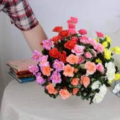 Nettenevime Yapay Çiçek Fuşya Pembe  Açelya Demeti 7 Dallı 33*20cm thumbnail 3