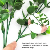 Nettenevime 6lı Set Yapay Çiçek Şimşir Demet Garnitür Yeşil Aradal Dekoratif Yapay Bitki - 6