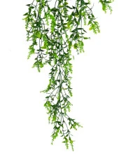 Nettenevime Yapay Çiçek Siyah Saksıda Sarkan ty60 Yeşil Beyaz Bitki Yapay Sarmaşık 60cm - 5