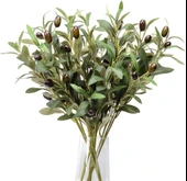 Nettenevime 4lü Set Yapay Zeytin Dalı 45cm 4 Meyveli Yapay Çiçek thumbnail 1
