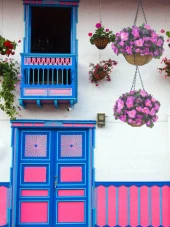 Nettenevime Yapay Çiçek Sarkaç Askılı Makreme Sepette Açelya Lila Çiçek Sepeti thumbnail 2