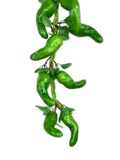 Nettenevime Yapay Yeşil Biber Salkımı Süs Sahte Biber Yapay Meyve Sebze thumbnail 2