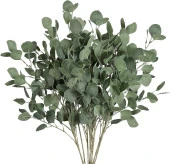 Nettenevime Yapay Çiçek Yeşil Okaliptus Tek Dal Kumaş Yapraklı Uzun Dal 80cm Eucalyptus thumbnail 1