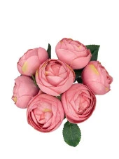 Nettenevime Yapay Çiçek 10lu Pembe Şakayık Demeti Erengül Gelin Buketi Çiçeği - 4