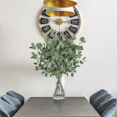 Nettenevime Yapay Çiçek Yeşil Okaliptus Tek Dal Kumaş Yapraklı Uzun Dal 80cm Eucalyptus thumbnail 7