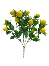3lü Set Yapay Limon Demeti Yapay Çiçek 30*20cm Yeşil Yapraklı - 5