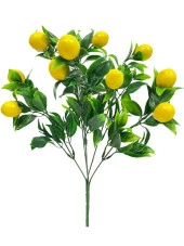 3lü Set Yapay Limon Demeti Yapay Çiçek 30*20cm Yeşil Yapraklı - 7