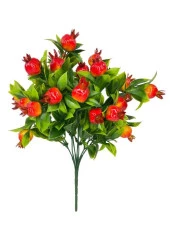 Nettenevime 3lü Set Yapay Nar Demeti Yapay Çiçek 30*20cm Yeşil Yapraklı - 2