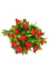 Nettenevime 3lü Set Yapay Nar Demeti Yapay Çiçek 30*20cm Yeşil Yapraklı - 4