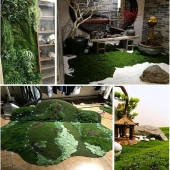 Nettenevime Yapay Çiçek Duvar Kaplama Yosun Paneli 1M2 100*100CM Moss Dik Duvar Uygulama thumbnail 9