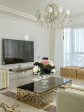 Nettenevime Yapay Çiçek Aranjmanı Büyük Boy Mürdüm Tonlar Gümüş Cam Kupa Vazolu Arajman Nişan Kız İsteme Çiçeği thumbnail 4