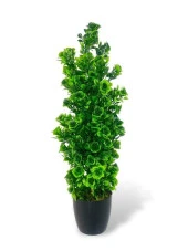 Nettenevime Yapay Çiçek Siyah Saksıda Güllü Yeşil Şimşir Ağacı 55cm thumbnail 1