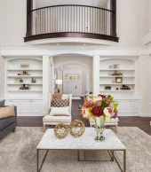 Nettenevime Yapay Çiçek Aranjmanı Fuşya Pembe Gülkurusu Rengi Gümüş Cam Vazoda Nişan Çiçeği İsteme Çiçeği thumbnail 2