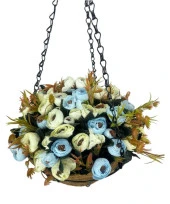 Nettenevime Yapay Çiçek Sarkaç Askılı Makreme Sepette Erengül Mavi Çiçek Sepeti thumbnail 3