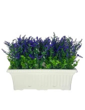 Nettenevime Yapay Çiçek Mor Lavanta Küpeşte Askılı Saksıda Balkon Çiçeği Çiçek Sepeti thumbnail 1