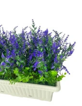 Nettenevime Yapay Çiçek Mor Lavanta Küpeşte Askılı Saksıda Balkon Çiçeği Çiçek Sepeti thumbnail 5