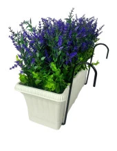 Nettenevime Yapay Çiçek Mor Lavanta Küpeşte Askılı Saksıda Balkon Çiçeği Çiçek Sepeti thumbnail 7