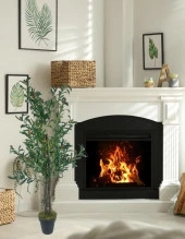 Nettenevime Yapay Zeytin Ağacı 125cm İki Gövdeli Salex Doğal Gerçek Görünümlü Yapay Ağaç thumbnail 6