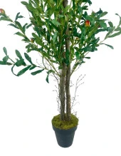 Nettenevime Yapay Zeytin Ağacı 125cm İki Gövdeli Salex Doğal Gerçek Görünümlü Yapay Ağaç thumbnail 8