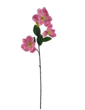 Nettenevime Yapay Çiçek Pembe Çilli Manolya Islak Doku 3 Kafalı Uzun Dal Çiçek Flowers 95cm thumbnail 2