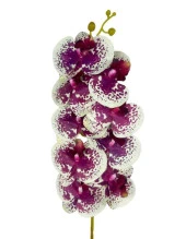 Yapay Çiçek Çilli Mor Islak Orkide Gerçeksi Doku Uzun Dal 90 cm - 3
