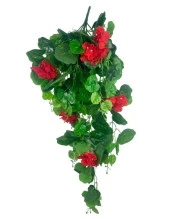 Nettenevime Yapay Çiçek Sarkan Sardunya 80cm Canlı Kırmızı thumbnail 1