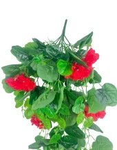 Nettenevime Yapay Çiçek Sarkan Sardunya 80cm Canlı Kırmızı thumbnail 2