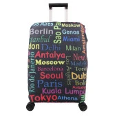 Bagacar Şehirler Büyük Orta Kabin Boy için 3 lü Valiz Kılıfı thumbnail 2